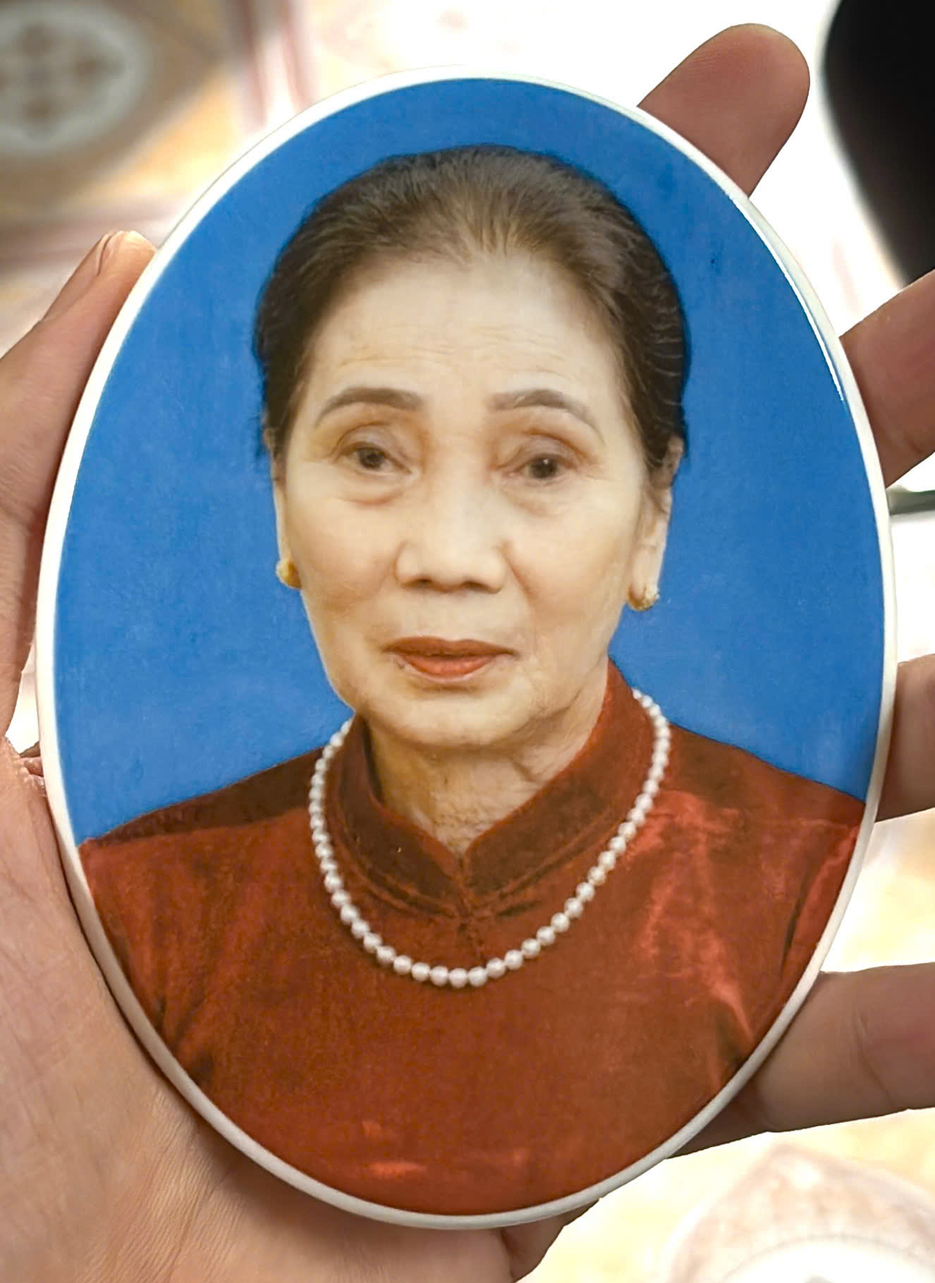 Mẫu ảnh men sứ oval